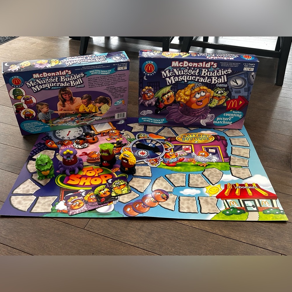 2001 vintage McDonalds McNugget buddies masquerade ball board‎ game COMPLETE